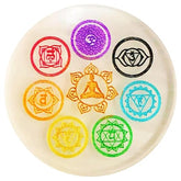 Seven Chakra Selenite Plate