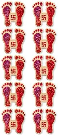 Lakshmi Charan Sticker - Red