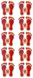 Lakshmi Charan Sticker - Red