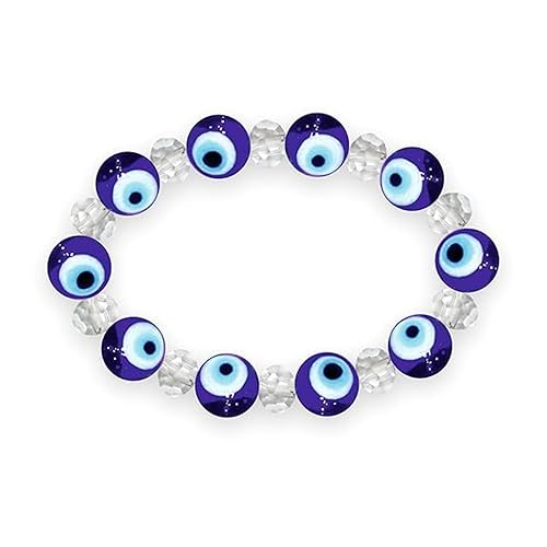 Evil eye + White Stone Bracelet
