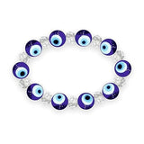 Evil eye + White Stone Bracelet