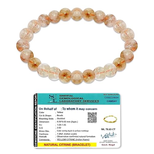Natural Citrine Crystal Bracelet
