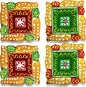 Colorful Square Diya