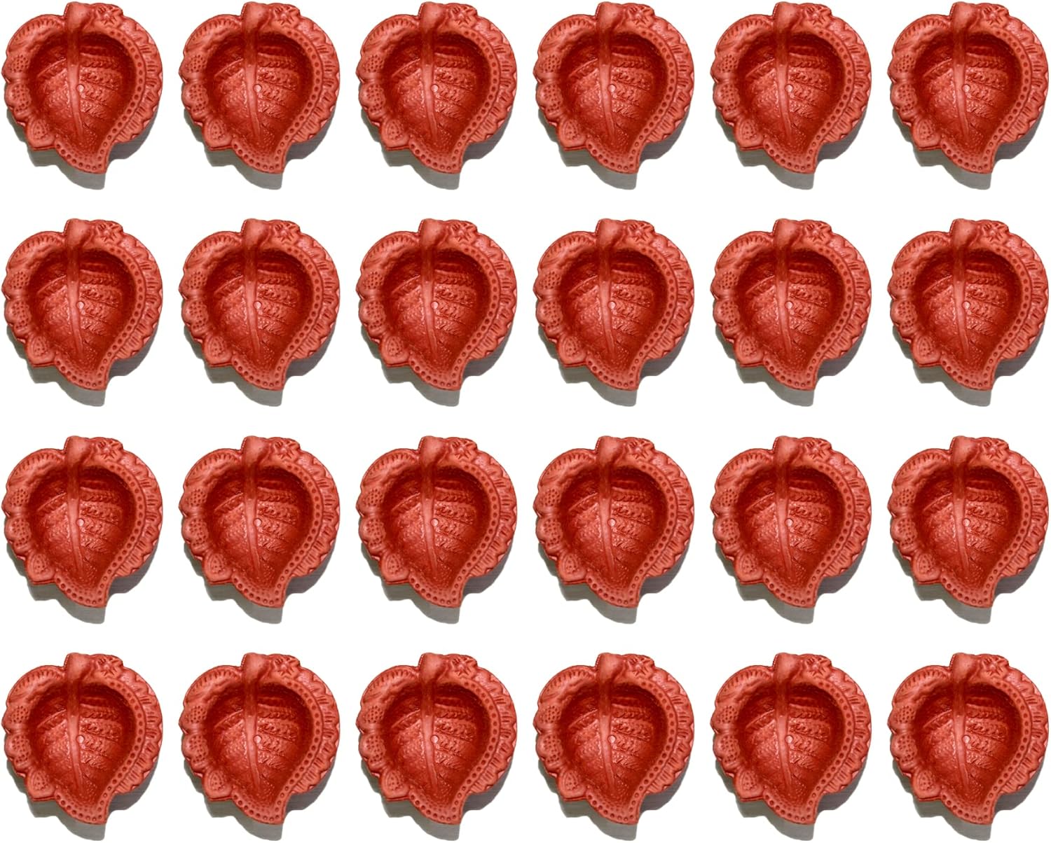 Leaf Design Mitti Diyas