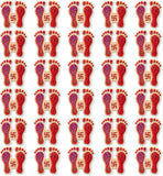 Lakshmi Charan Sticker - Red